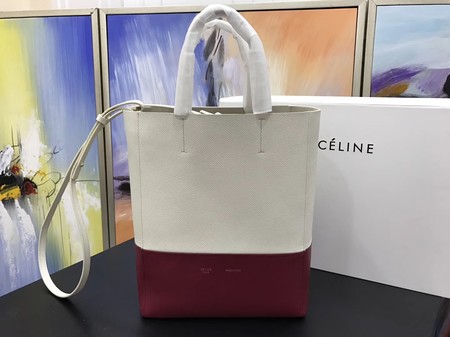 Celine Cabas Phantom Bags Original Leather C3365 OffWhite&Red