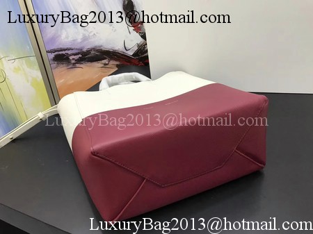 Celine Cabas Phantom Bags Original Leather C3365 OffWhite&Red