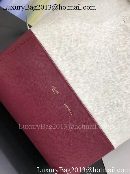 Celine Cabas Phantom Bags Original Leather C3365 OffWhite&Red