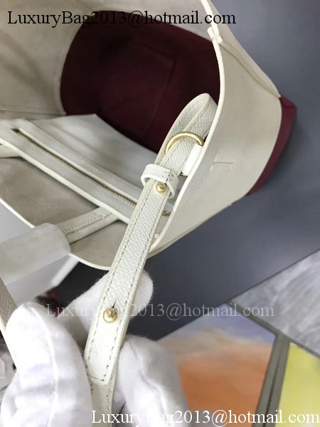 Celine Cabas Phantom Bags Original Leather C3365 OffWhite&Red