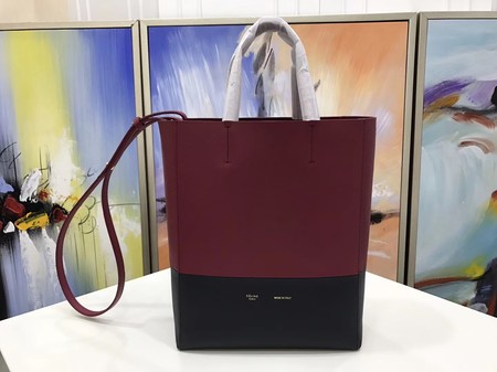 Celine Cabas Phantom Bags Original Leather C3365 Wine&Black