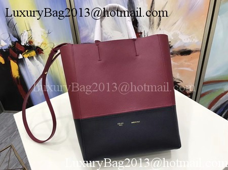 Celine Cabas Phantom Bags Original Leather C3365 Wine&Black