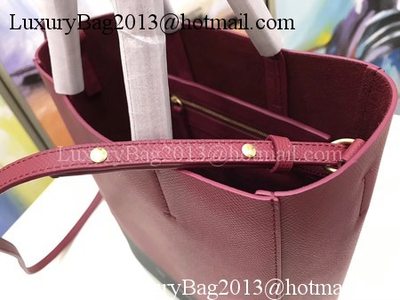 Celine Cabas Phantom Bags Original Leather C3365 Wine&Black