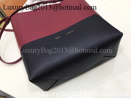 Celine Cabas Phantom Bags Original Leather C3365 Wine&Black