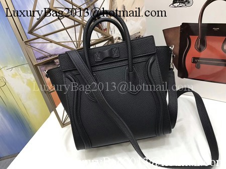 Celine Luggage Nano Tote Bag Original Leather CA3560 Black