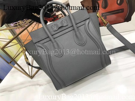 Celine Luggage Nano Tote Bag Original Leather CA3560 Deep Grey