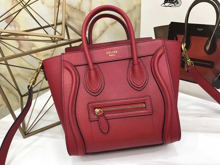 Celine Luggage Nano Tote Bag Original Leather CA3560 Red