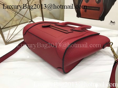 Celine Luggage Nano Tote Bag Original Leather CA3560 Red