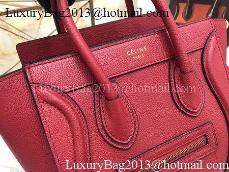 Celine Luggage Nano Tote Bag Original Leather CA3560 Red