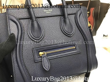 Celine Luggage Nano Tote Bag Original Leather CA3560 Royal