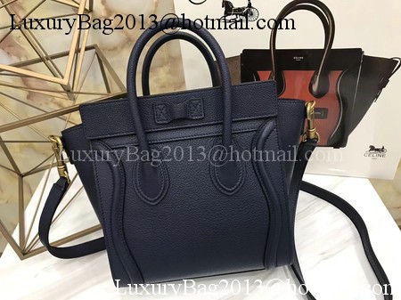 Celine Luggage Nano Tote Bag Original Leather CA3560 Royal