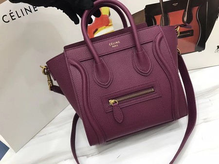 Celine Luggage Nano Tote Bag Original Leather CA3560 Wine