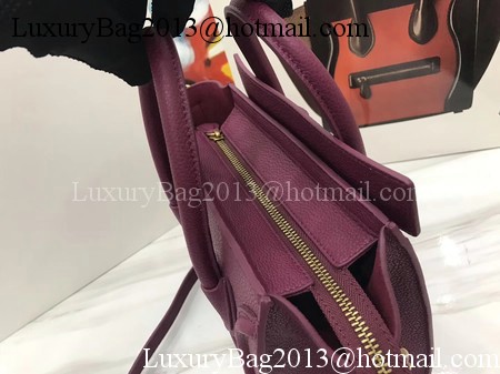 Celine Luggage Nano Tote Bag Original Leather CA3560 Wine