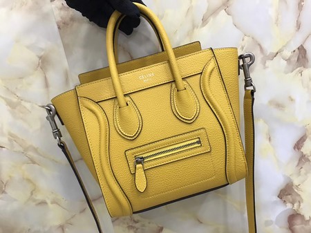 Celine Luggage Nano Tote Bag Original Leather CA3560 Yellow