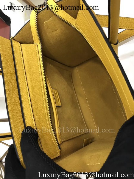 Celine Luggage Nano Tote Bag Original Leather CA3560 Yellow