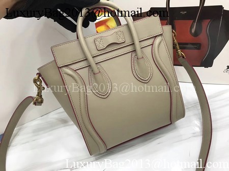 Celine Luggage Nano Tote Bag Original Leather CB3560 Apricot&Rose