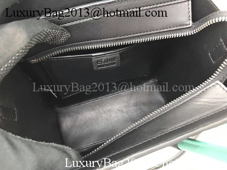 Celine Luggage Nano Tote Bag Original Leather CB3560 White&Black&Blue