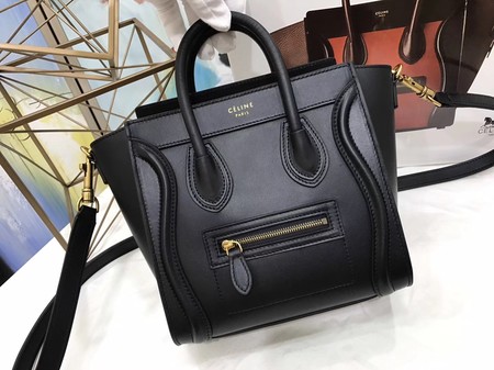 Celine Luggage Nano Tote Bag Original Leather CC3560 Black