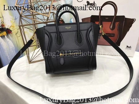 Celine Luggage Nano Tote Bag Original Leather CC3560 Black