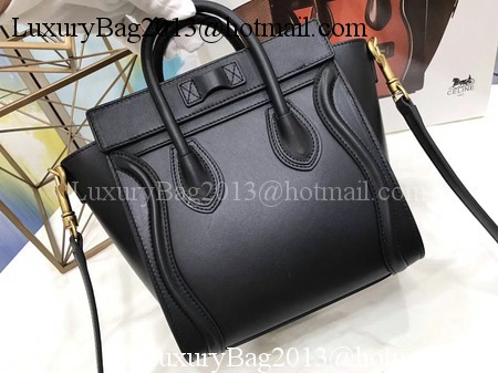 Celine Luggage Nano Tote Bag Original Leather CC3560 Black