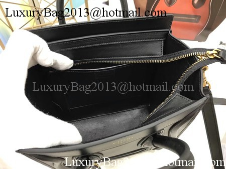 Celine Luggage Nano Tote Bag Original Leather CC3560 Black