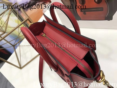 Celine Luggage Nano Tote Bag Original Leather CC3560 Red
