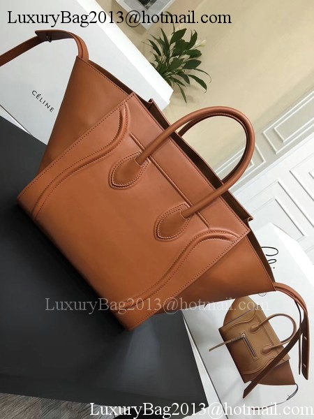 Celine Luggage Phantom Tote Bag Smooth Leather CT3372 Brown