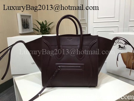 Celine Luggage Phantom Tote Bag Smooth Leather CT3372 Wine