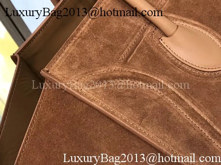 Celine Luggage Phantom Tote Bag Suede Leather CT3372 Brown