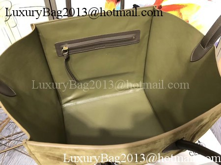 Celine Luggage Phantom Tote Bag Suede Leather CT3372 Green