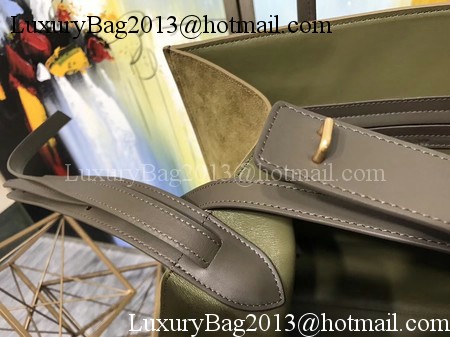 Celine Luggage Phantom Tote Bag Suede Leather CT3372 Green