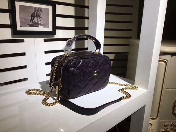 Chanel Classic Caviar Leather Shoulder Bag 92122B Black