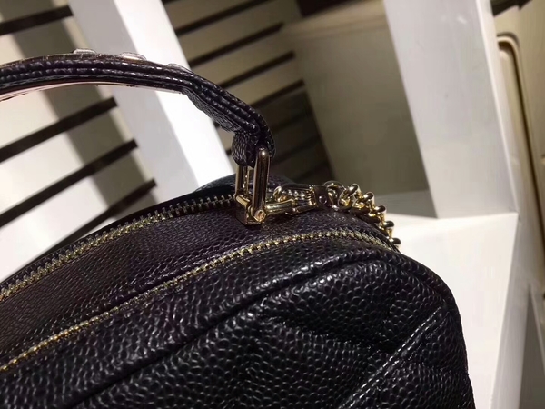 Chanel Classic Caviar Leather Shoulder Bag 92122B Black