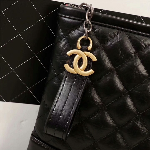 Chanel 2017 Calfskin Leather Clutch 8127 Black