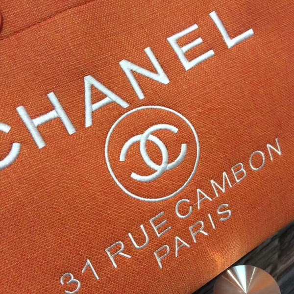 Chanel Large Canvas Tote Shopping Bag CNA1679 Orange