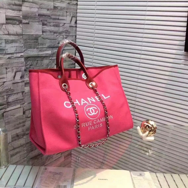 Chanel Large Canvas Tote Shopping Bag CNA1679 Pink