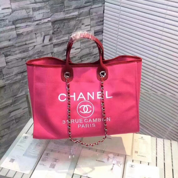 Chanel Large Canvas Tote Shopping Bag CNA1679 Pink