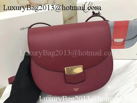 Celine Compact Trotteur Bag Calfskin Leather C1269 Red