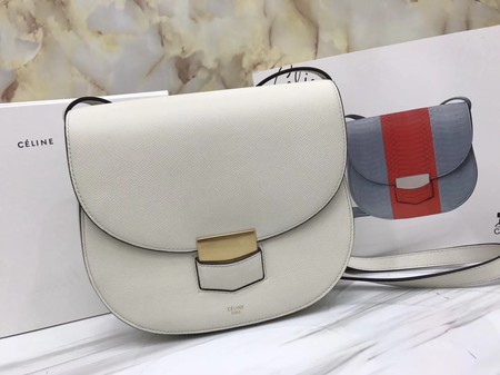 Celine Compact Trotteur Bag Calfskin Leather C1269 White