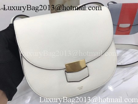 Celine Compact Trotteur Bag Calfskin Leather C1269 White