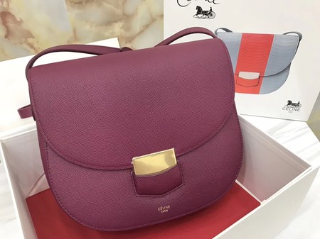 Celine Compact Trotteur Bag Calfskin Leather C1269 Wine