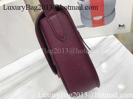 Celine Compact Trotteur Bag Calfskin Leather C1269 Wine