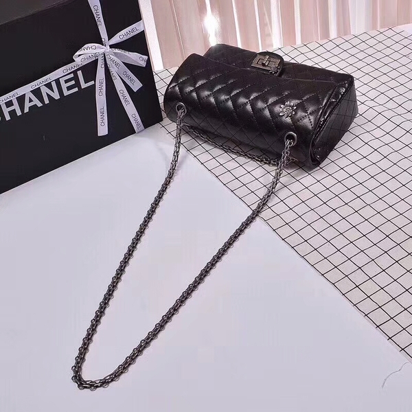 Chanel 2.55 Series Bags Sheepskin B56987 Black