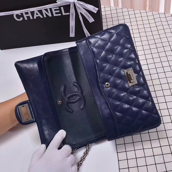 Chanel 2.55 Series Bags Sheepskin B56987 Blue
