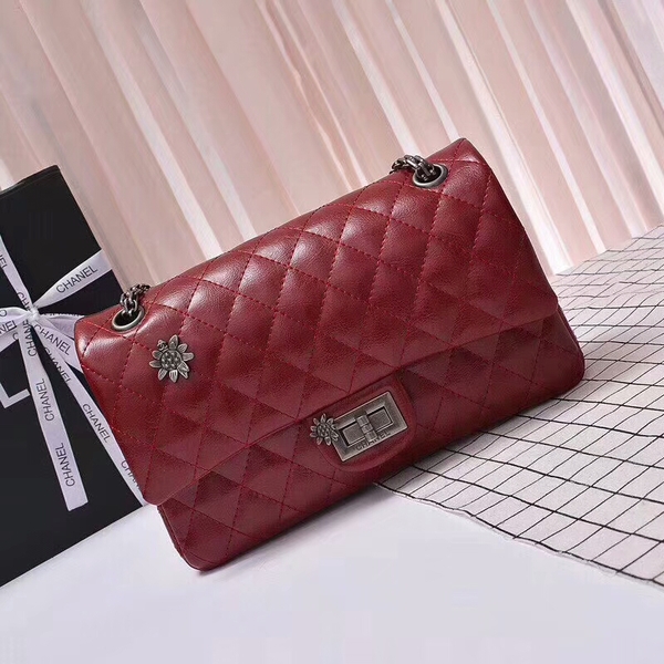 Chanel 2.55 Series Bags Sheepskin B56987 Red