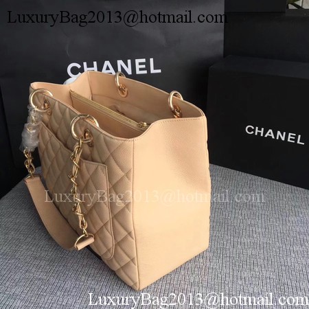 Chanel LE Boy Grand Shopping Tote Bag GST Apricot Cannage Pattern A50995 Gold