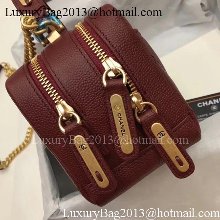 Chanel Shoulder Bag Original Leather A91907 Wine