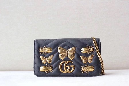 Gucci GG Marmont Animal Studs mini Bag 488426 Black