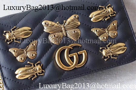 Gucci GG Marmont Animal Studs mini Bag 488426 Black