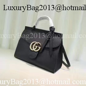 Gucci GG Marmont Leather Top Handle Bag 421890 Black